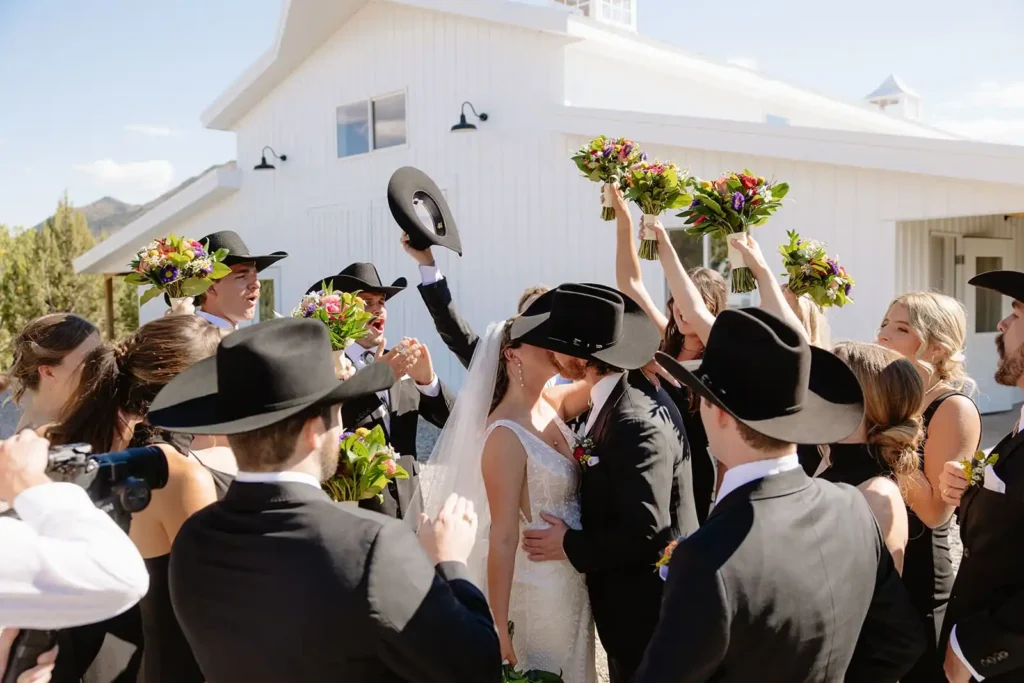 Candid, Fun Wedding Party Portraits at Vista View Events Colorado